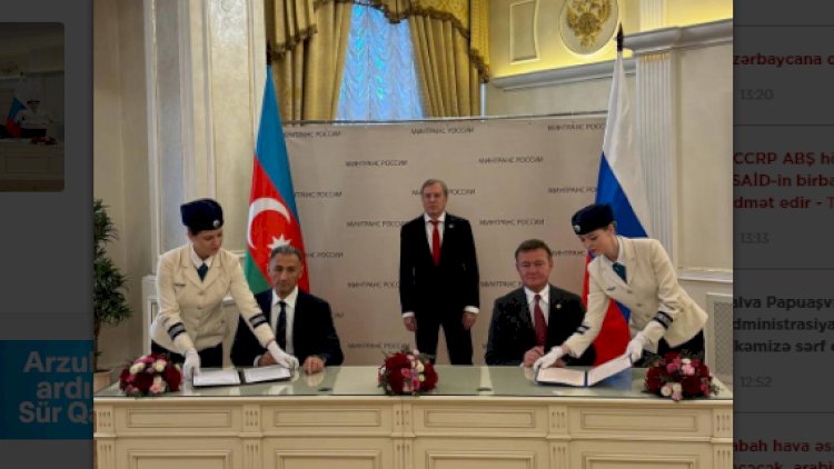    Moskvada Azərbaycanla hökumətlərarası əməkdaşlıq sazişi imzalandı   
