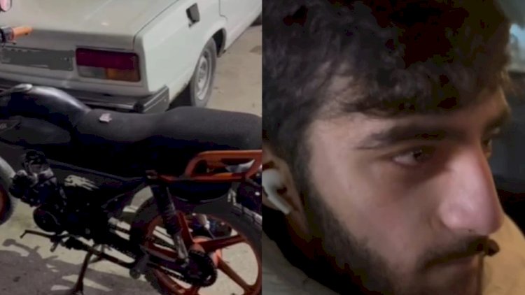    Sərxoş vəziyyətdə moped sürən şəxs saxlanıldı - VİDEO   