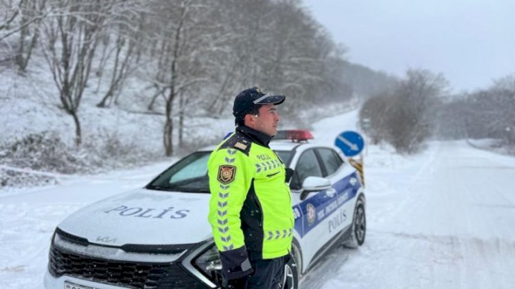    Yol polisi sürücülərdən ehtiyatlı olmanı rica edir   