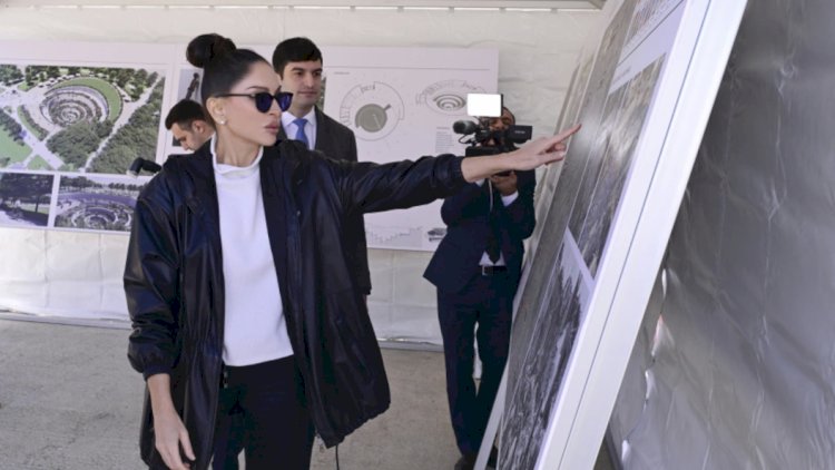    Mehriban Əliyeva Gəncə Memorial Kompleksinin layihəsi ilə tanış oldu - Fotolar   