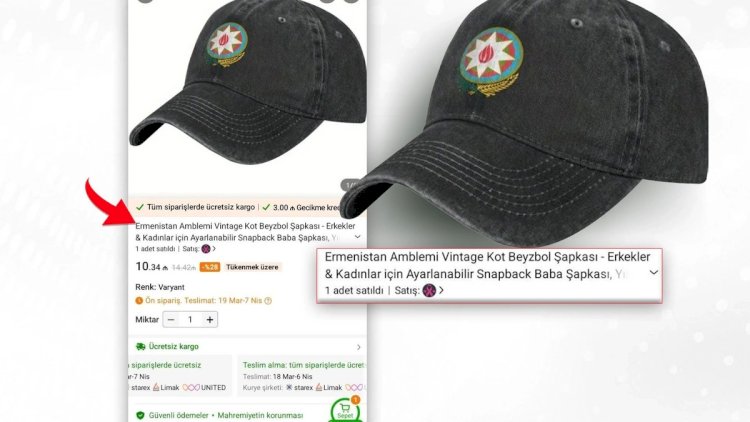    Azərbaycan gerbi, Ermənistan adı - “Temu”dan QALMAQALLI MƏHSUL   
