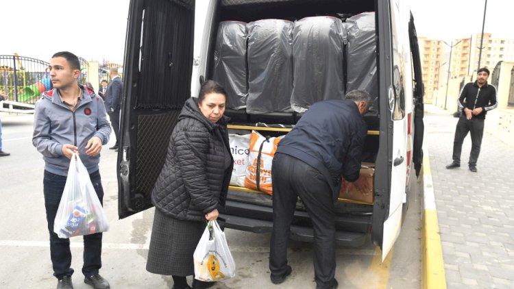    Ağdam rayonunun Sarıcalı kəndinə növbəti köç karvanı yola salınıb   