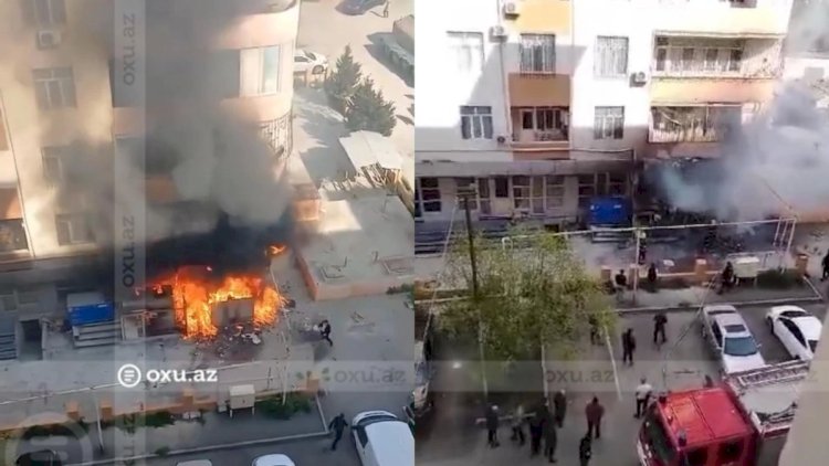    Bakıda marketdə güclü yanğın oldu   