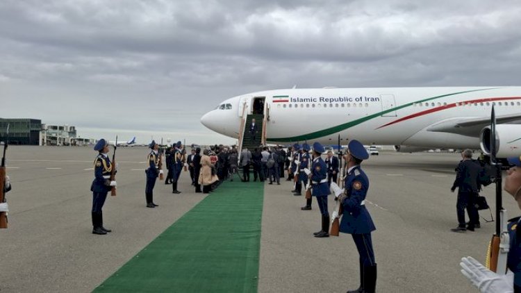    Məsud Pezeşkianı Yaqub Eyyubov və Samir Şərifov qarşıladı   