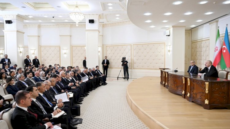    Azərbaycan və İran prezidentləri mətbuata bəyanatlarla çıxış etdilər   