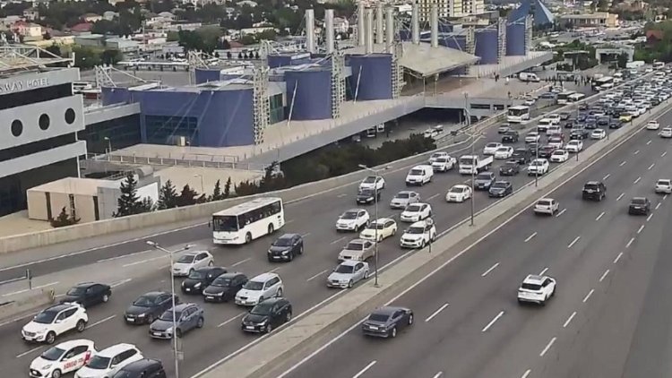    Bakının yollarında tıxac müşahidə edilir – SİYAHI   