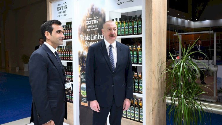    Prezident “Azərsun Holdinq” stendini ziyarət etdi - Foto   