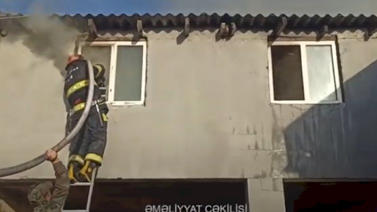    Nərimanovda obyektdə yanğın oldu - Video   