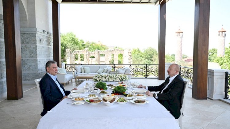    Əliyev və Berdiməhəmmədov Şuşada nahar etdilər   