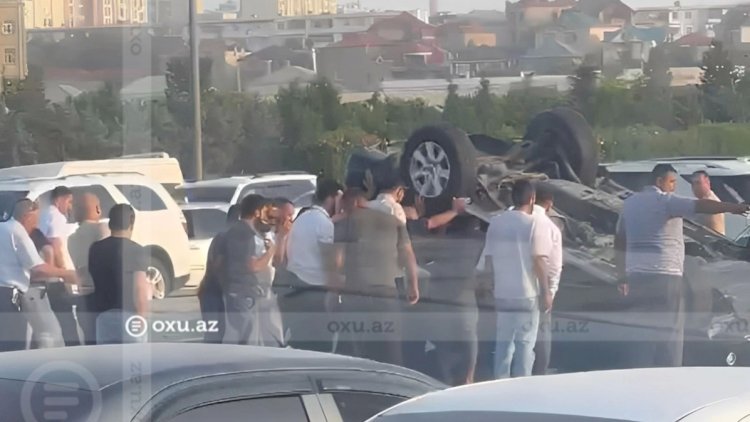    Bakıda avtomobil aşdı: Tıxac yarandı   