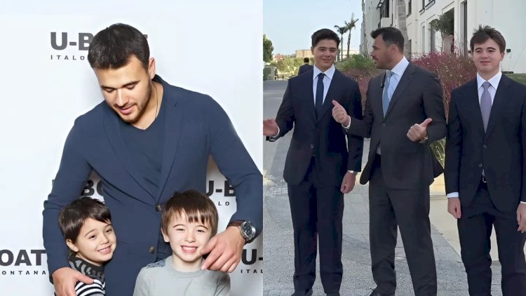    Emin Ağalarov oğlanları ilə   