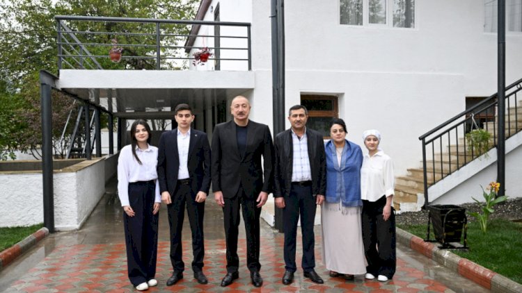    Prezident Hadrut qəsəbəsində olub   