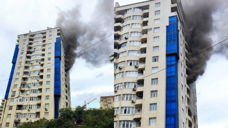    Bakıda yaşayış binasında güclü YANĞIN BAŞLAYIB   