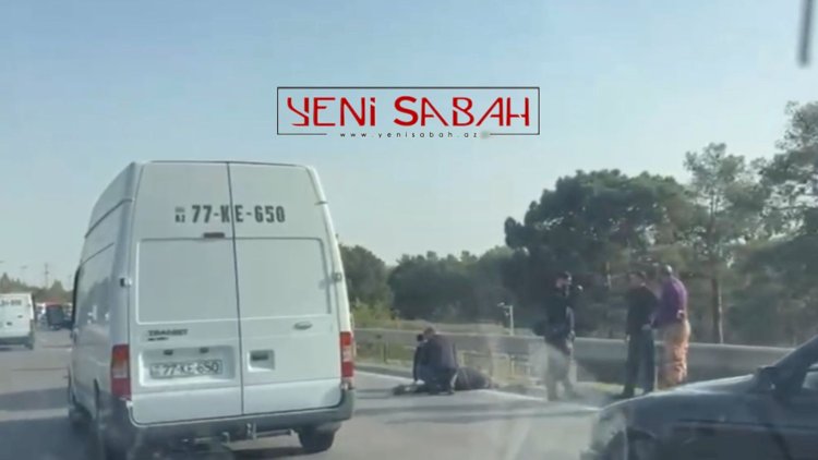    Bakı-Sumqayıt şossesində ağır qəza -   Avtomobil motoskiletçini vurdu