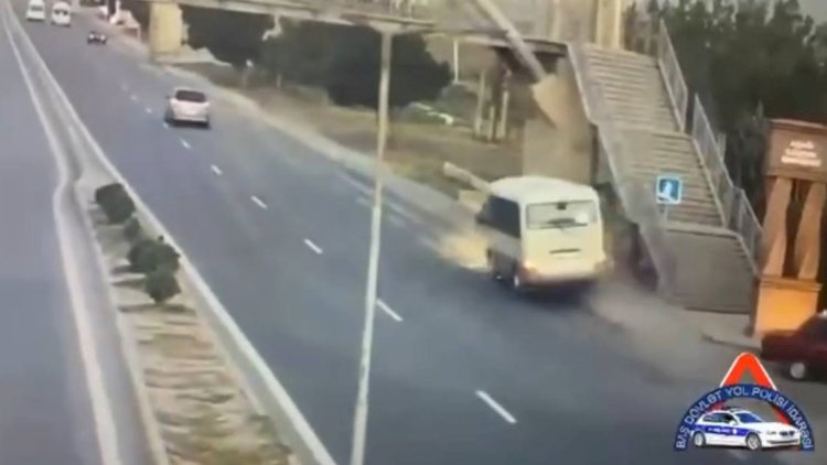    Bakı–Şamaxı yolunda avtomobilin təkəri partladı - XƏSARƏT ALAN VAR   
