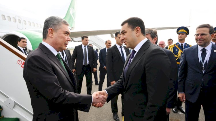    Qurbanqulu Berdiməhəmmədov Qəbələyə gəldi   