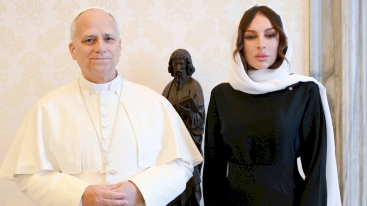    Birinci vitse-prezident Mehriban Əliyeva Roma Papası XIV Leo ilə görüşdü - Fotolar   