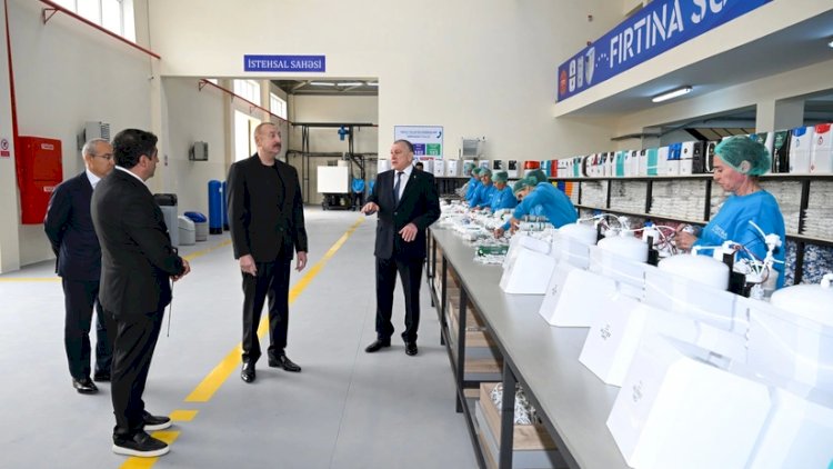    İlham Əliyev Sabirabadda su filtrlərinin istehsalı müəssisəsi ilə tanış oldu   