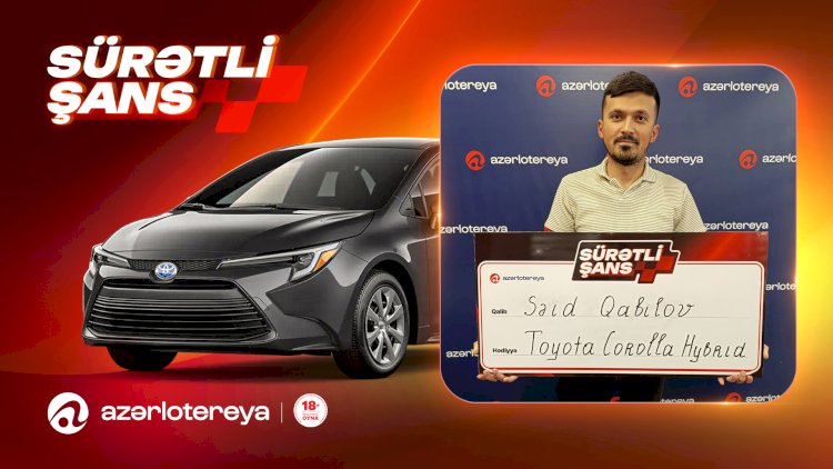    “Azərlotereya”nın “Sürətli Şans” lotereyasında 2 nəfər “Toyota Corolla” qazanıb   