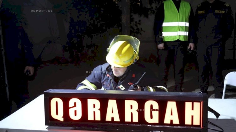    Yasamalda yanan binanın qarşısında qərargah yaradıldı   