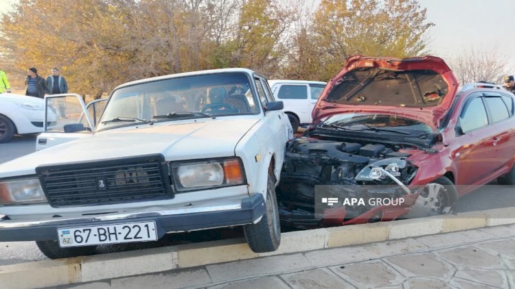   Babək rayonunda iki maşın toqquşdu, ana və övladları xəsarət aldı   