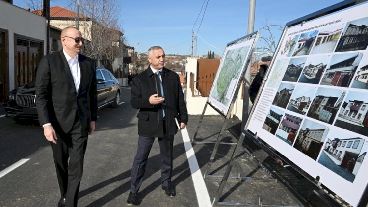    Prezident Xankəndinin Kərkicahan qəsəbəsinə getdi   - FOTOLAR