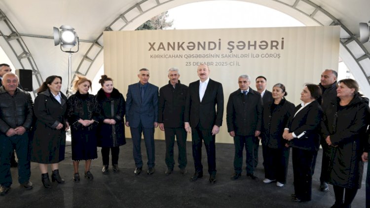    İlham Əliyev Kərkicahan qəsəbəsində sakinlərlə görüşdü   