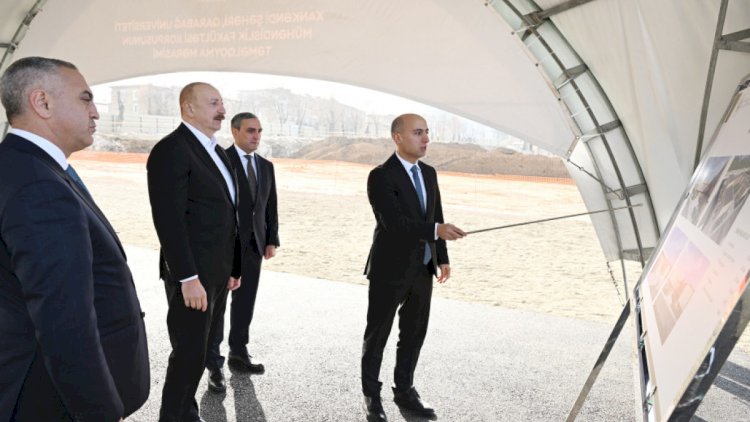    Prezident Xankəndidə Qarabağ Universitetinin Mühəndislik fakültəsinin binasının təməlini qoydu   