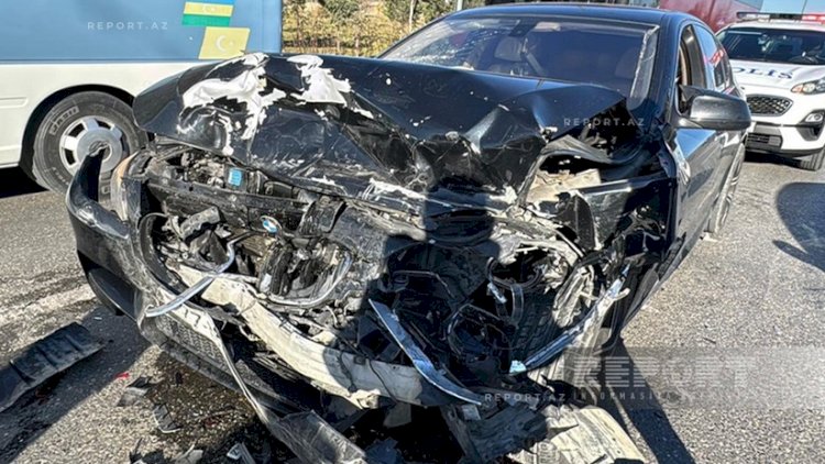    Sumqayıtda altı avtomobilin iştirakı ilə zəncirvari qəza - Fotolar   