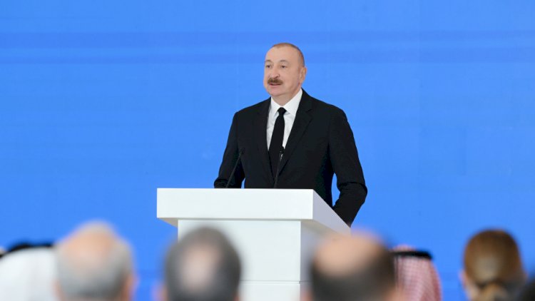   İlham Əliyev rəsmi açılış mərasimində çıxış edir   