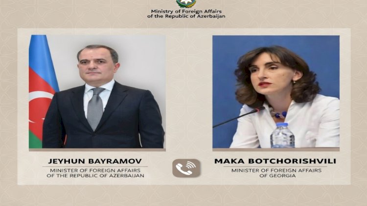    Ceyhun Bayramovla Gürcüstanın xarici işlər naziri arasında danışıq   