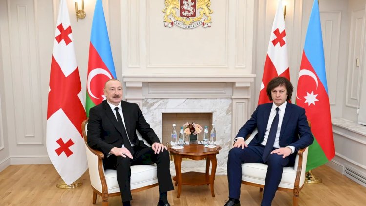    İlham Əliyevin İrakli Kobaxidze ilə təkbətək görüşü oldu   