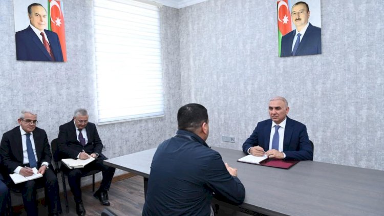    “Azərişıq“ ASC-nin sədri Vüqar Əhmədov Şuşada vətəndaşları qəbul edib   
