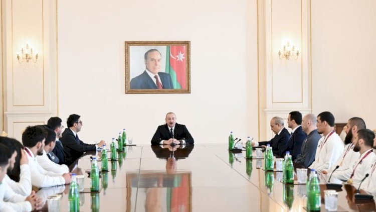    Prezident çempionları qəbul etdi -   FOTOLAR-YENİLƏNDİ