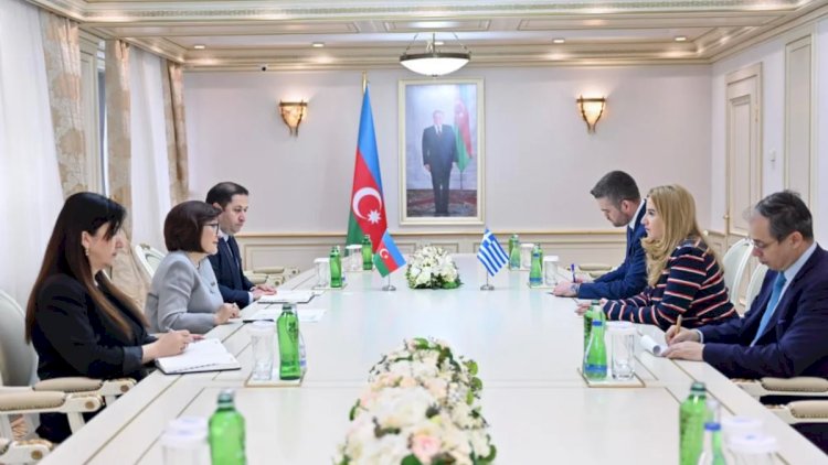    Sahibə Qafarova Yunanıstanın Azərbaycandakı səfiri ilə görüşdü   