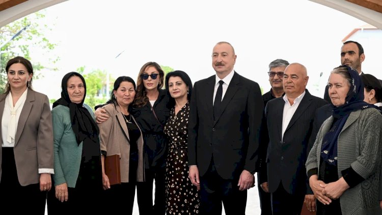    İlham Əliyev və Mehriban Əliyeva Şükürbəyli kəndinə köçən sakinlərlə görüşdülər   - FOTOLAR