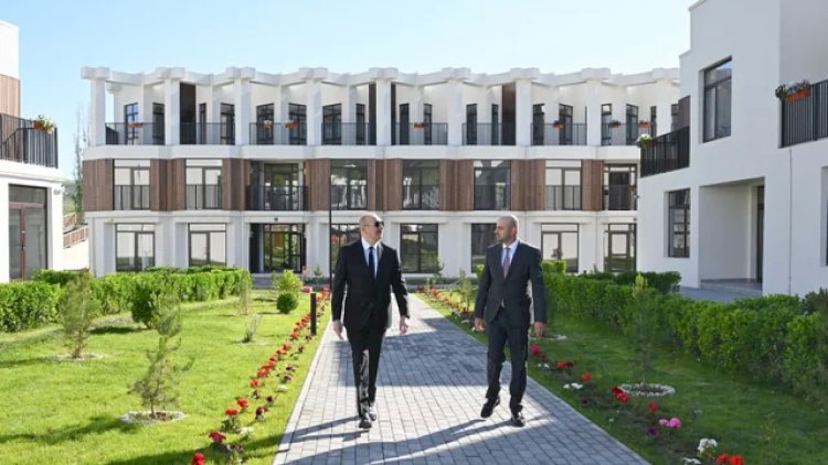    Prezident Zəngilanda inşa olunmuş ilk yaşayış kompleksinin açılışında   - FOTOLAR