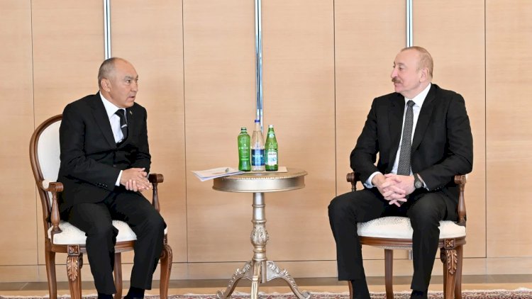    İlham Əliyev Arkadağ şəhərinin Tikinti üzrə Dövlət Komitəsinin sədrini qəbul etdi   