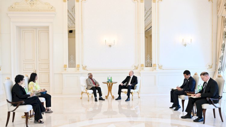    Prezident İlham Əliyev Mavriki Prezidenti ilə görüşdü   