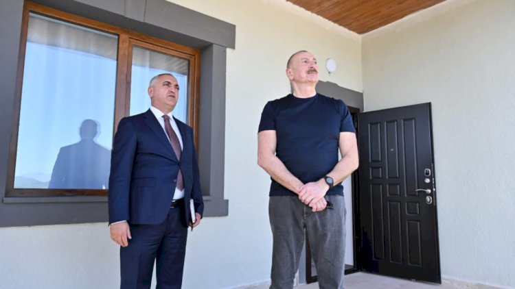    İlham Əliyev Xocalıda hərbi qulluqçuların fərdi evləri ilə tanış oldu   