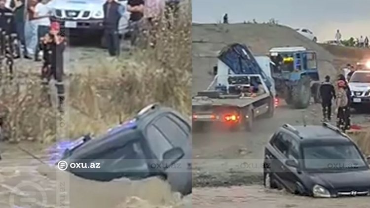    Ağdamda avtomobil çaya aşdı   