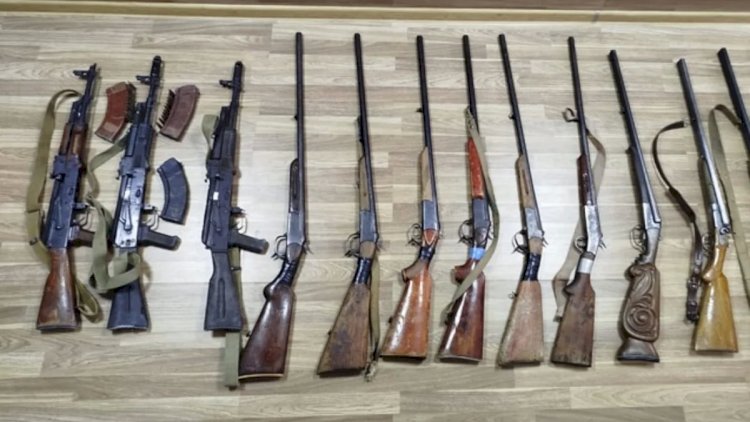    10 tüfəng, 3 avtomat aşkarlanıb - DİN   