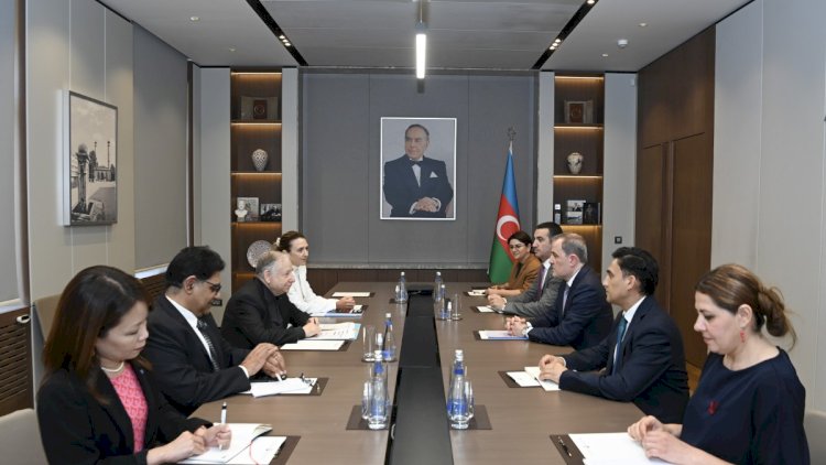   Ceyhun Bayramov BMT Baş katibinin xüsusi elçisi ilə görüşdü   