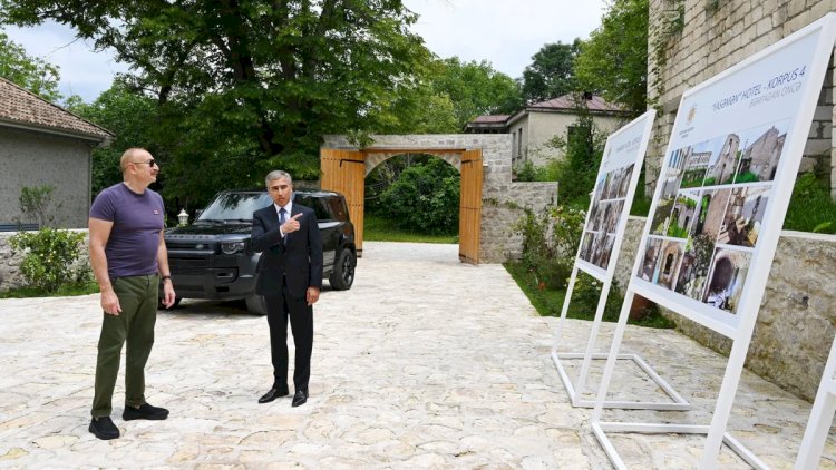    İlham Əliyev Şuşada “Yasəmən” hotelinin yeni korpusları ilə tanış oldu   