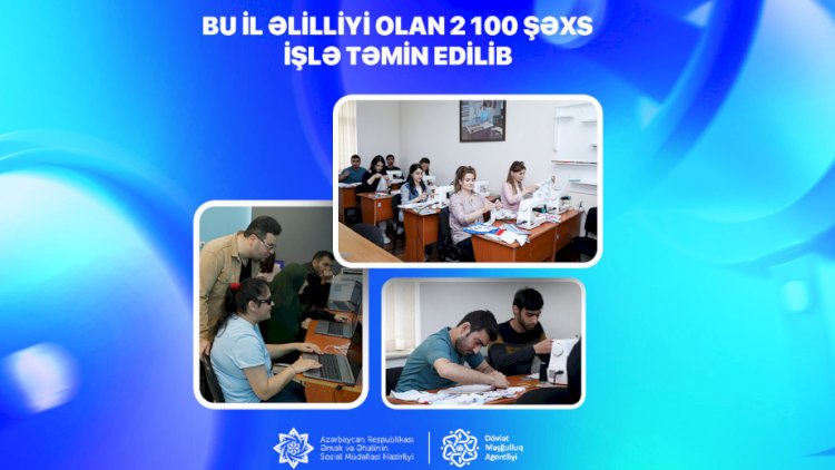    Əlilliyi olan 2100 şəxs işlə təmin edilib - Agentlik   