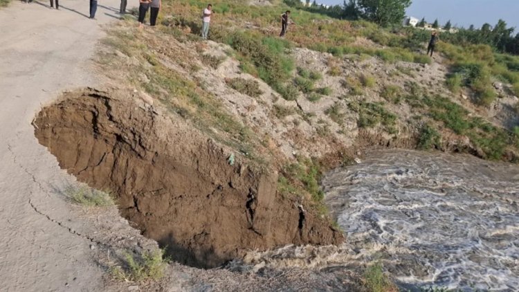    Göyçayda suvarma kanalı yarıldı  – FOTO   