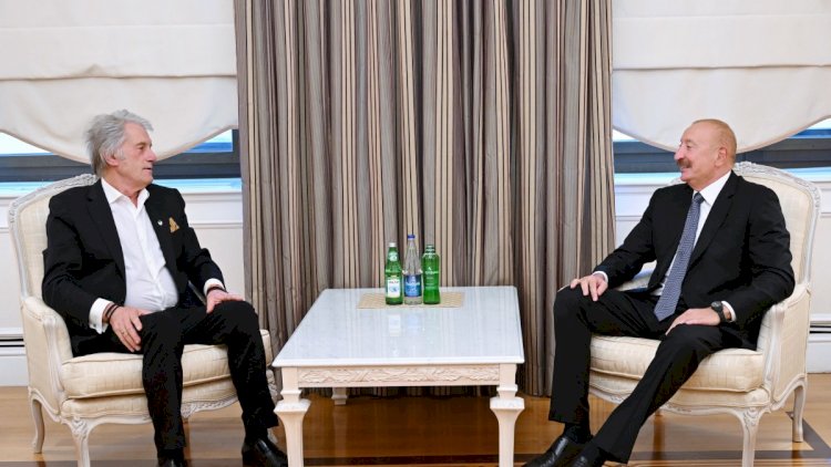    İlham Əliyev Ukraynanın sabiq Prezidenti ilə görüşdü -   FOTO