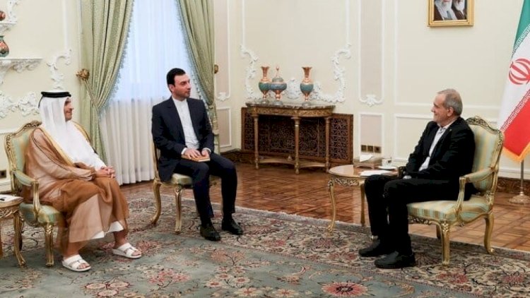    Qətərin Baş naziri Məsud Pezeşkianla görüşdü   