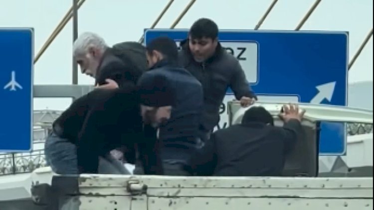    Aeroport yolunda dəhşətli anlar:   Yaşlı kişi belə xilas edildi - FOTOLAR
