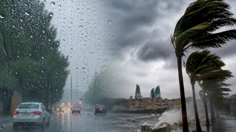    Yağış Bakını cənginə aldı -   Hava ilə bağlı SON VƏZİYYƏT
